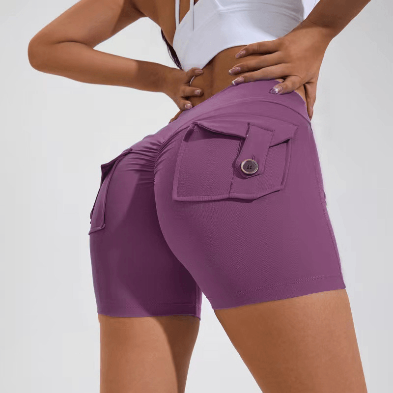 Pocketed High-Waist Shorts - My Store