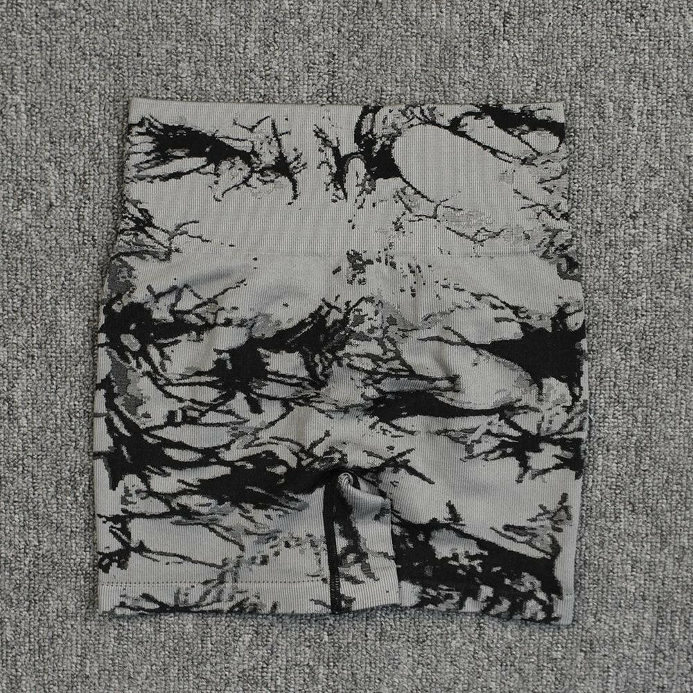 Tie-Dye High-Waist Yoga Shorts - Stylish, Comfortable Fit - My Store