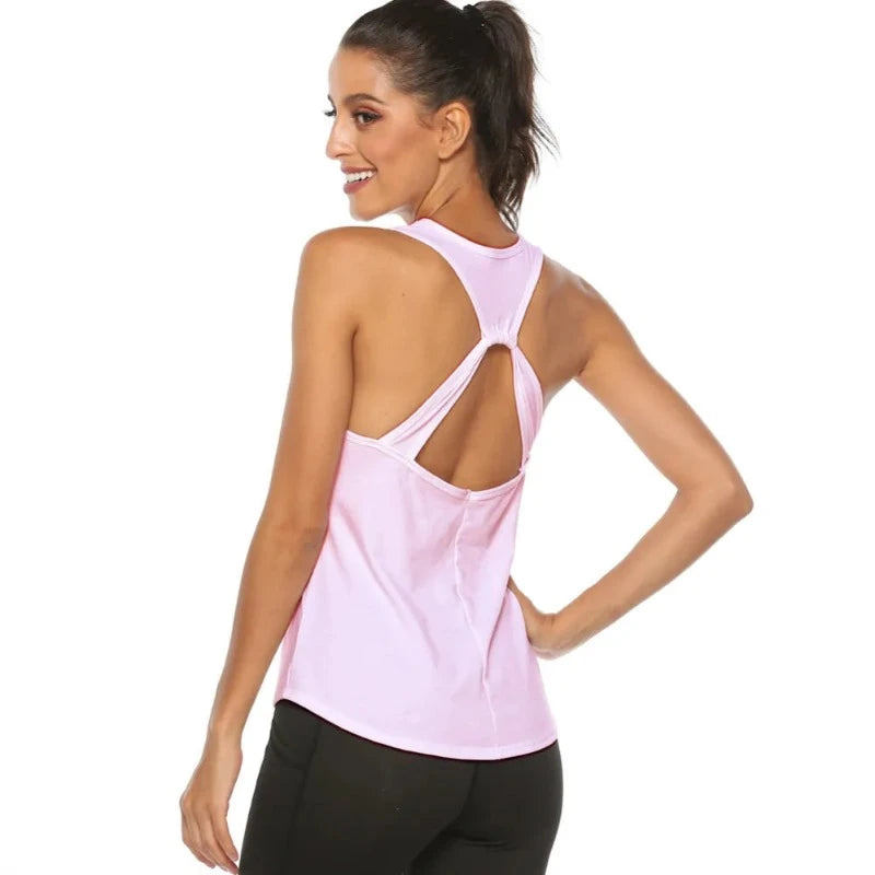 Sporty Elegance: Backless Yoga Tank - My Store
