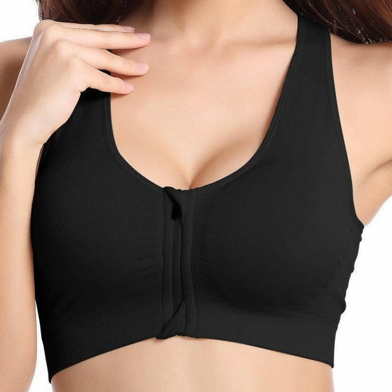 Zip-Up Fitness Sports Bra - My Store