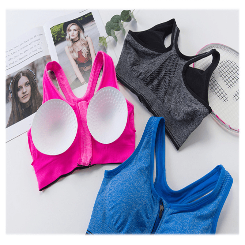 Zip-Up Fitness Sports Bra - My Store