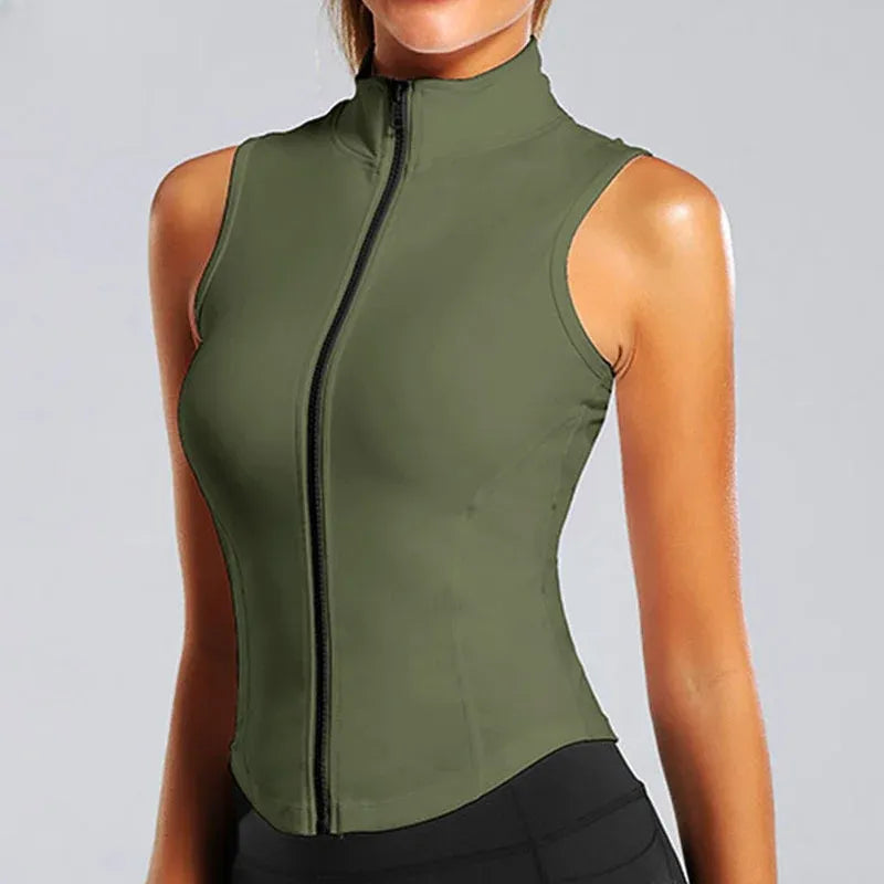 Zip-Up: Sleek Sleeveless Sweat Vest - My Store