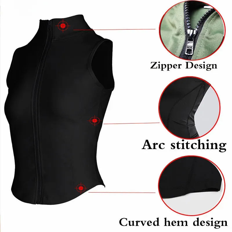Zip-Up: Sleek Sleeveless Sweat Vest - My Store