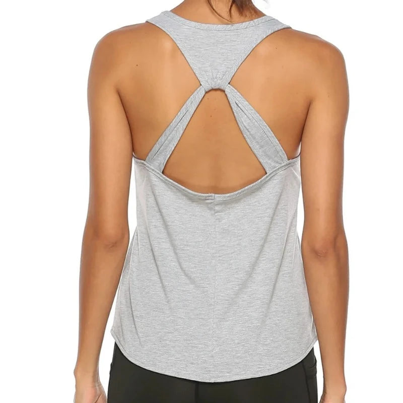 Sporty Elegance: Backless Yoga Tank - My Store