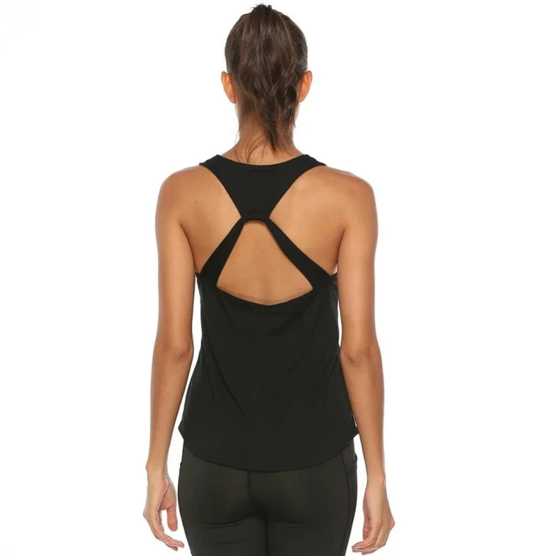 Sporty Elegance: Backless Yoga Tank - My Store