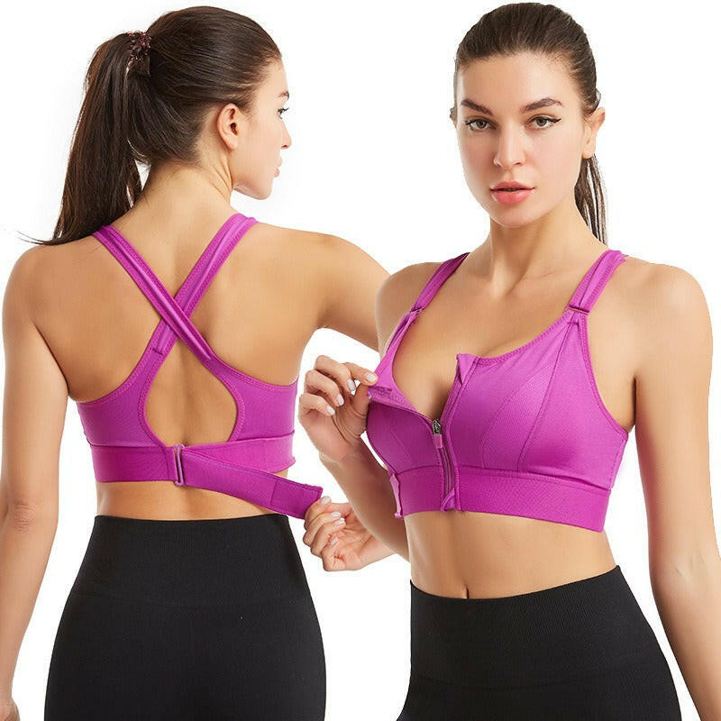 Zipper Sports Bra - My Store