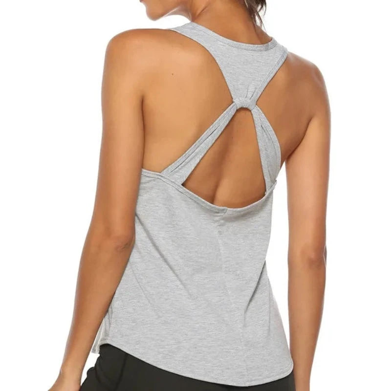 Sporty Elegance: Backless Yoga Tank - My Store