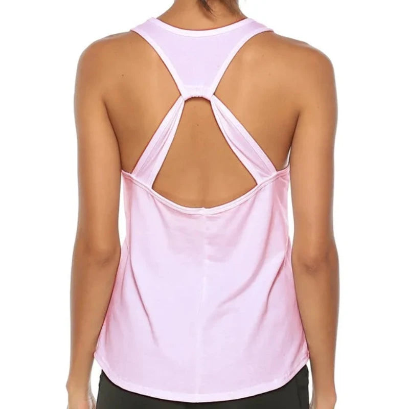 Sporty Elegance: Backless Yoga Tank - My Store