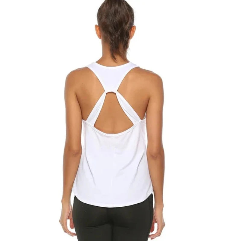 Sporty Elegance: Backless Yoga Tank - My Store