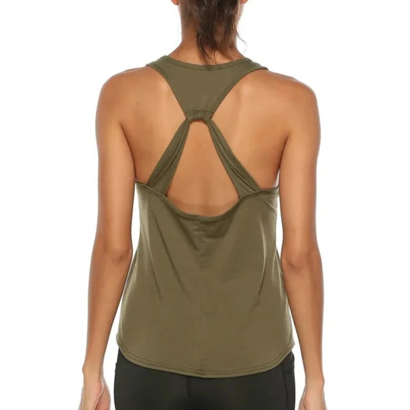 Sporty Elegance: Backless Yoga Tank - My Store