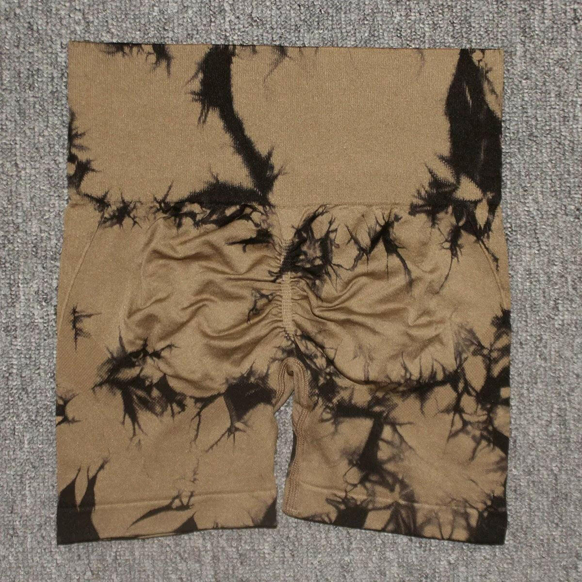 Tie-Dye High-Waist Yoga Shorts - Stylish, Comfortable Fit - My Store