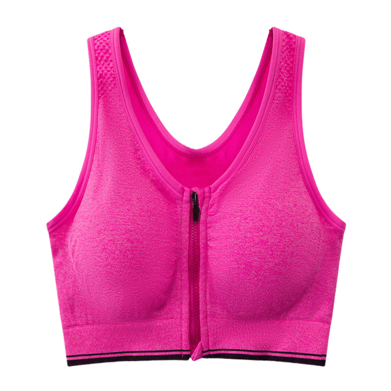 Zip-Up Fitness Sports Bra - My Store
