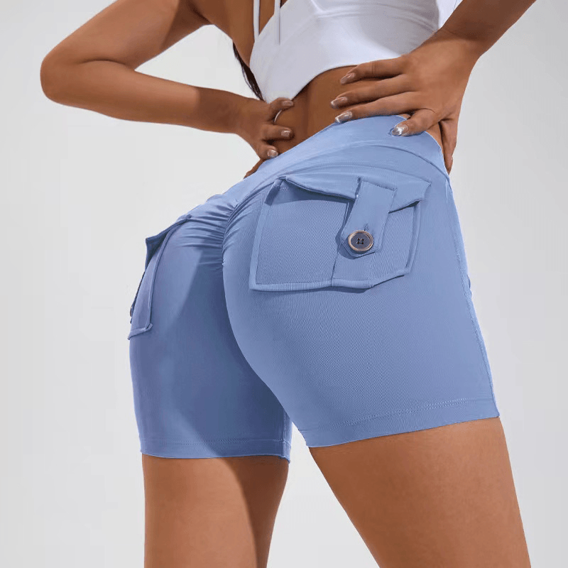 Pocketed High-Waist Shorts - My Store