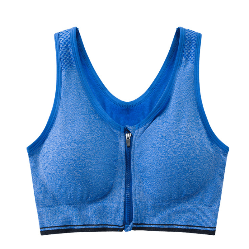Zip-Up Fitness Sports Bra - My Store
