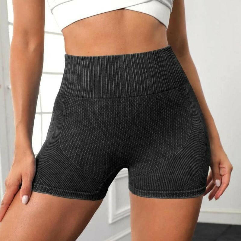 High-Waist Yoga Shorts - Seamless, Elastic, Gym Ready - My Store