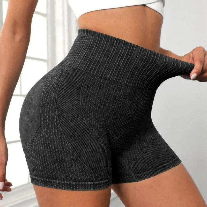 High-Waist Yoga Shorts - Seamless, Elastic, Gym Ready - My Store