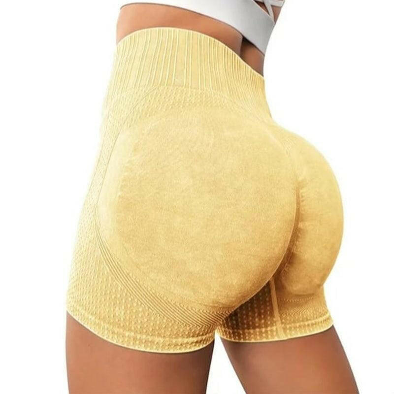 High-Waist Yoga Shorts - Seamless, Elastic, Gym Ready - My Store