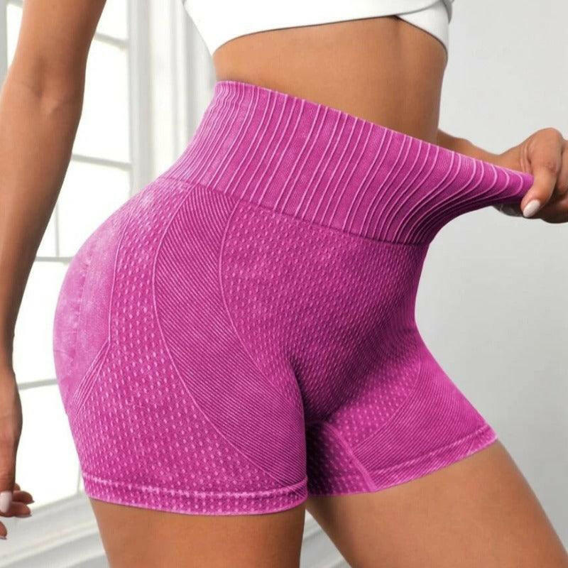High-Waist Yoga Shorts - Seamless, Elastic, Gym Ready - My Store