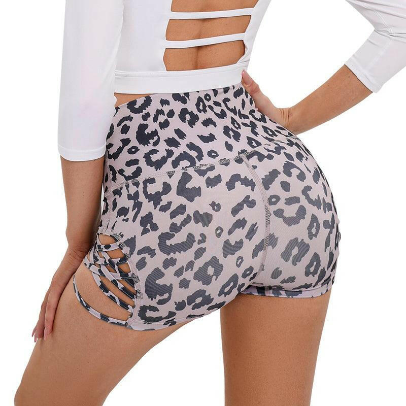 Leopard Yoga Shorts - High Waist, Seamless, Stylish Comfort - My Store